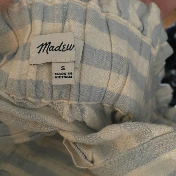 Madewell Striped Paperbag Wide Leg Pants Size Small - Picture 9 of 15